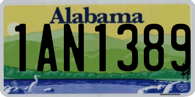 AL license plate 1AN1389
