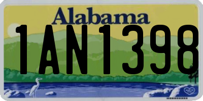 AL license plate 1AN1398