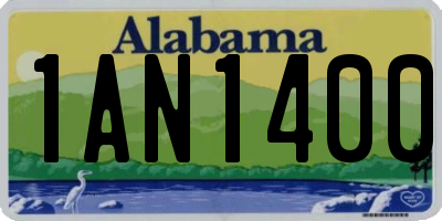 AL license plate 1AN1400