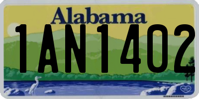 AL license plate 1AN1402