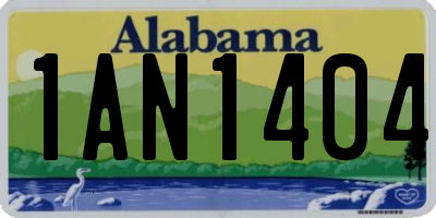 AL license plate 1AN1404