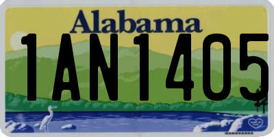 AL license plate 1AN1405