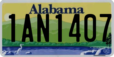 AL license plate 1AN1407