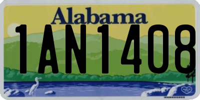 AL license plate 1AN1408