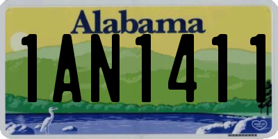 AL license plate 1AN1411
