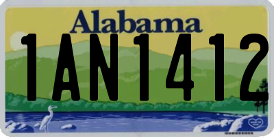 AL license plate 1AN1412