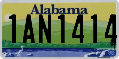 AL license plate 1AN1414