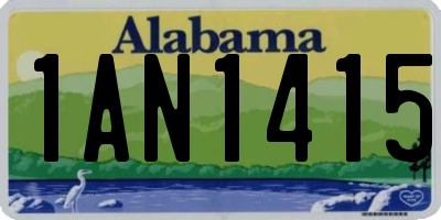 AL license plate 1AN1415