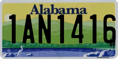 AL license plate 1AN1416
