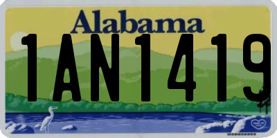 AL license plate 1AN1419