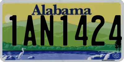 AL license plate 1AN1424
