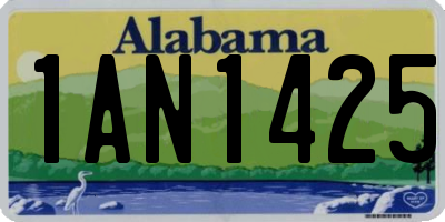AL license plate 1AN1425
