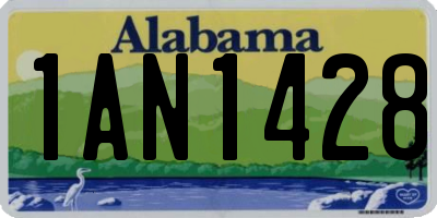AL license plate 1AN1428