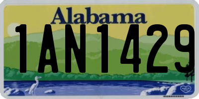 AL license plate 1AN1429