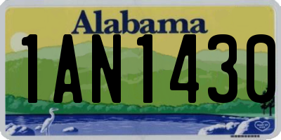 AL license plate 1AN1430