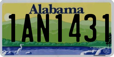 AL license plate 1AN1431