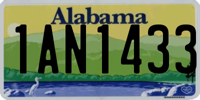 AL license plate 1AN1433