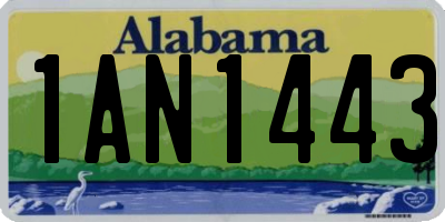 AL license plate 1AN1443
