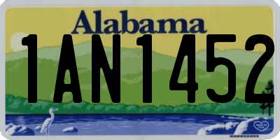 AL license plate 1AN1452