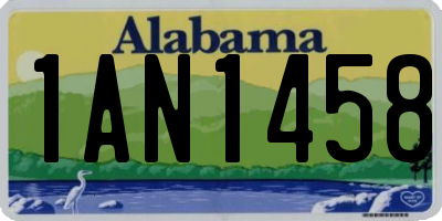 AL license plate 1AN1458