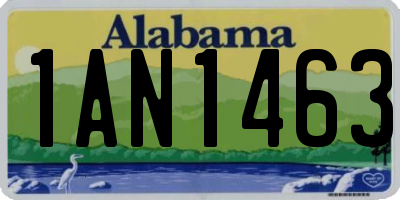 AL license plate 1AN1463