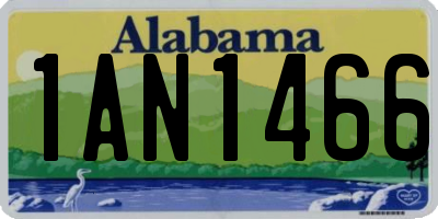 AL license plate 1AN1466