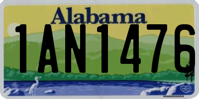 AL license plate 1AN1476