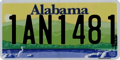 AL license plate 1AN1481