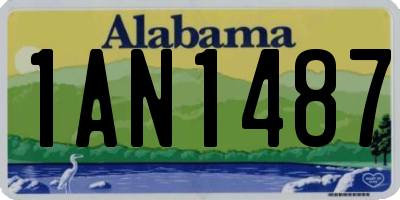 AL license plate 1AN1487