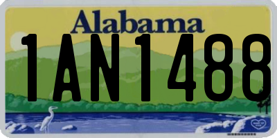 AL license plate 1AN1488
