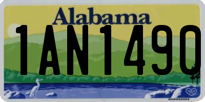 AL license plate 1AN1490