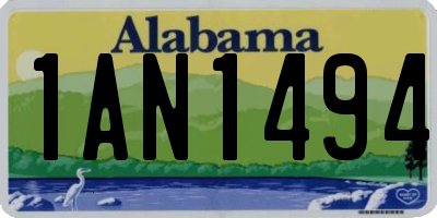AL license plate 1AN1494