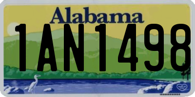 AL license plate 1AN1498