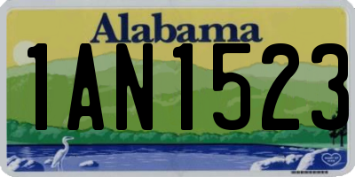 AL license plate 1AN1523