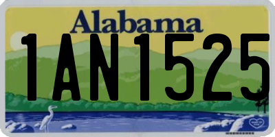 AL license plate 1AN1525