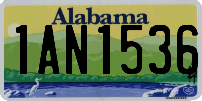 AL license plate 1AN1536