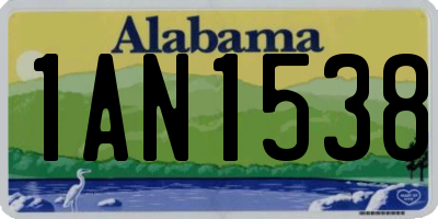 AL license plate 1AN1538