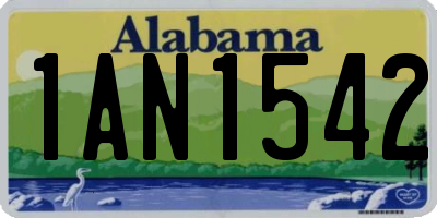AL license plate 1AN1542