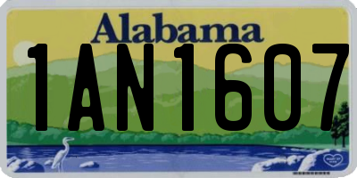 AL license plate 1AN1607