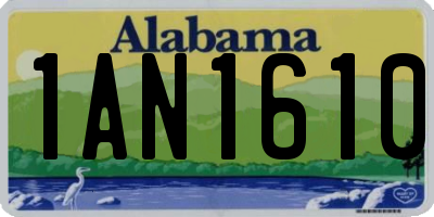 AL license plate 1AN1610