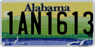 AL license plate 1AN1613