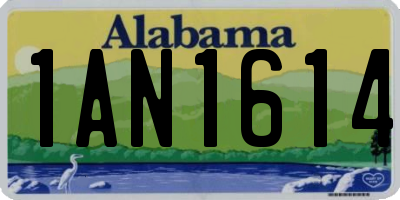 AL license plate 1AN1614