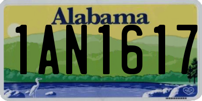 AL license plate 1AN1617