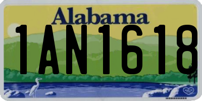 AL license plate 1AN1618