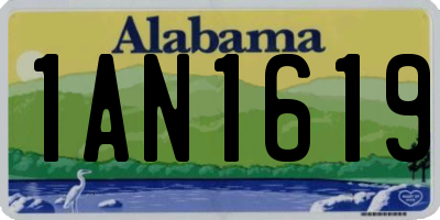 AL license plate 1AN1619