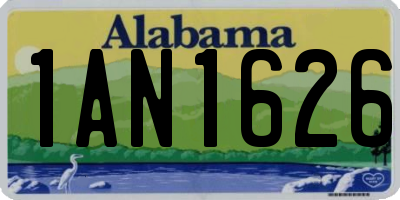 AL license plate 1AN1626