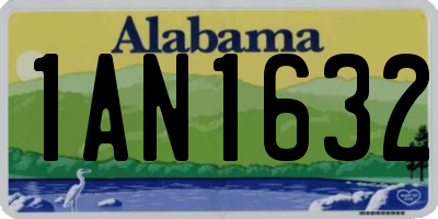 AL license plate 1AN1632