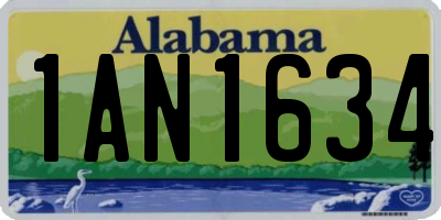 AL license plate 1AN1634