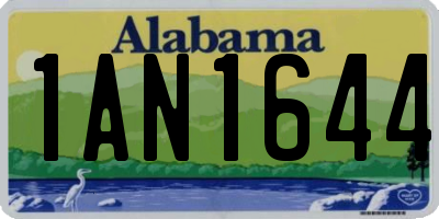 AL license plate 1AN1644