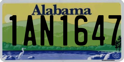 AL license plate 1AN1647